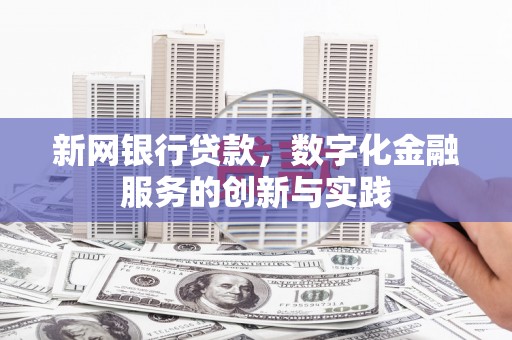 上饶新网银行贷款，数字化金融服务的创新与实践
