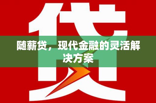薛城随薪贷，现代金融的灵活解决方案