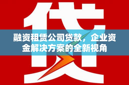 万里融资租赁公司贷款，企业资金解决方案的全新视角