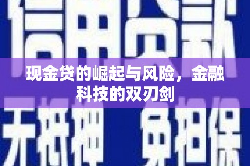 德钦现金贷的崛起与风险，金融科技的双刃剑