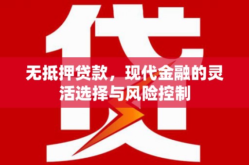 濮阳无抵押贷款，现代金融的灵活选择与风险控制