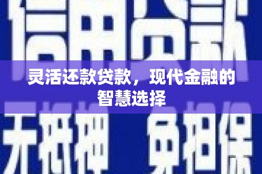 正蓝旗灵活还款贷款，现代金融的智慧选择